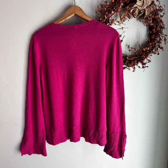 Bianco & Blu Italy Women's Merino Wool Cashmere Blend Sweater MEDIUM in Geraneo - Picture 5 of 8